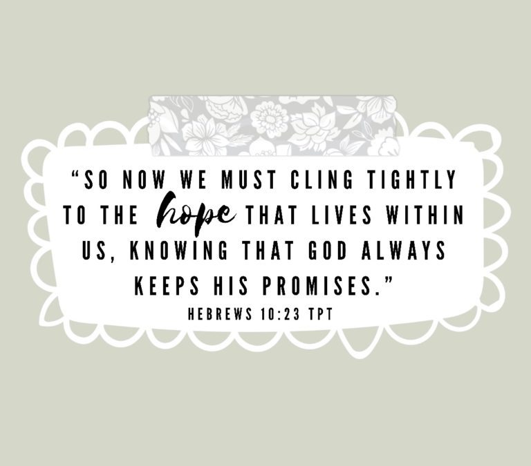 Clinging Tightly to Hope